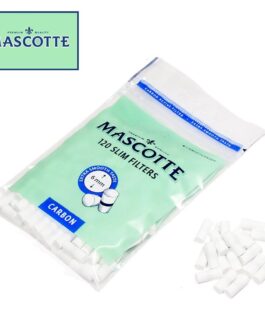 Mascotte Tips | Bag of Carbon Slim Filter Tips | 120 Pack
