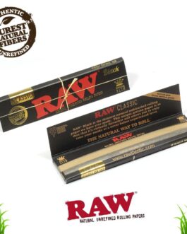RAW | King Size Slim Rolling Papers | Black | Bundle of 2