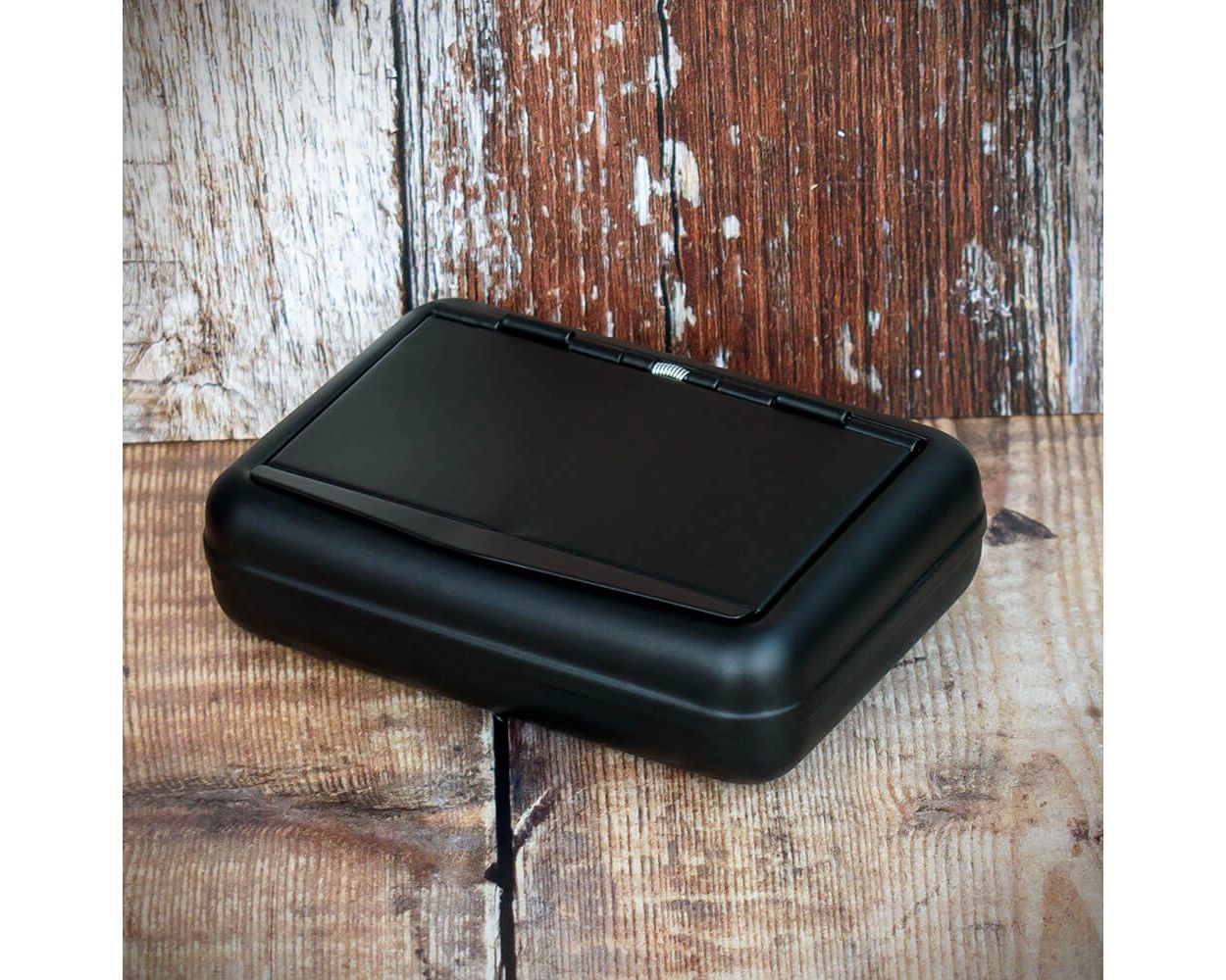 Tobacco Tin with Paper Holder – Matte Black